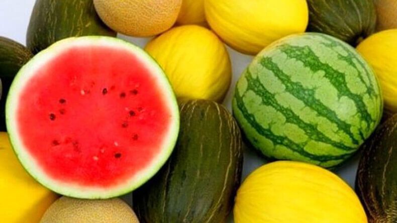 Watermelon agus melon - caora contúirteach do diabetics